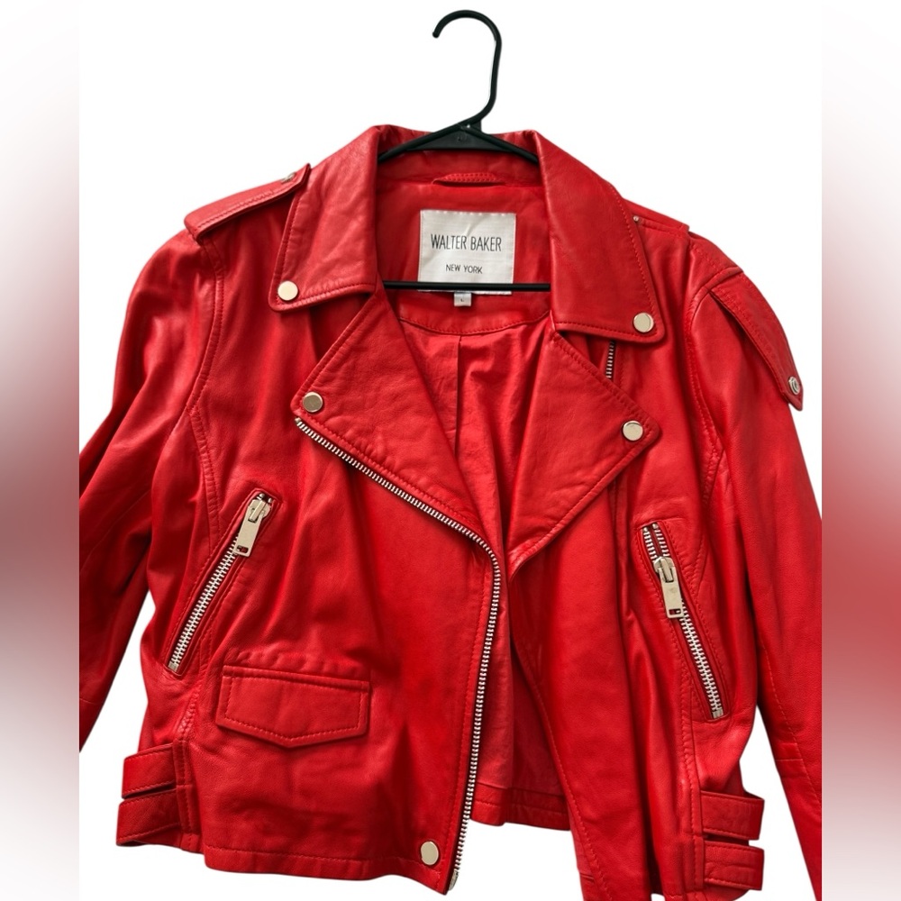Walter Baker Liz Biker Jacket L - Picture 3 of 10